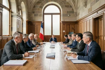 Réunion du conseil municipal de Romans-sur-Isère débattant de la gestion d'un quartier sensible en séance plénière