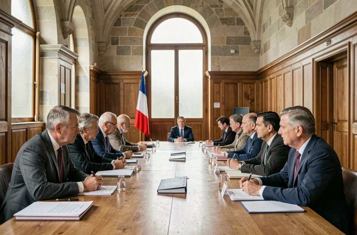 Réunion du conseil municipal de Romans-sur-Isère débattant de la gestion d'un quartier sensible en séance plénière