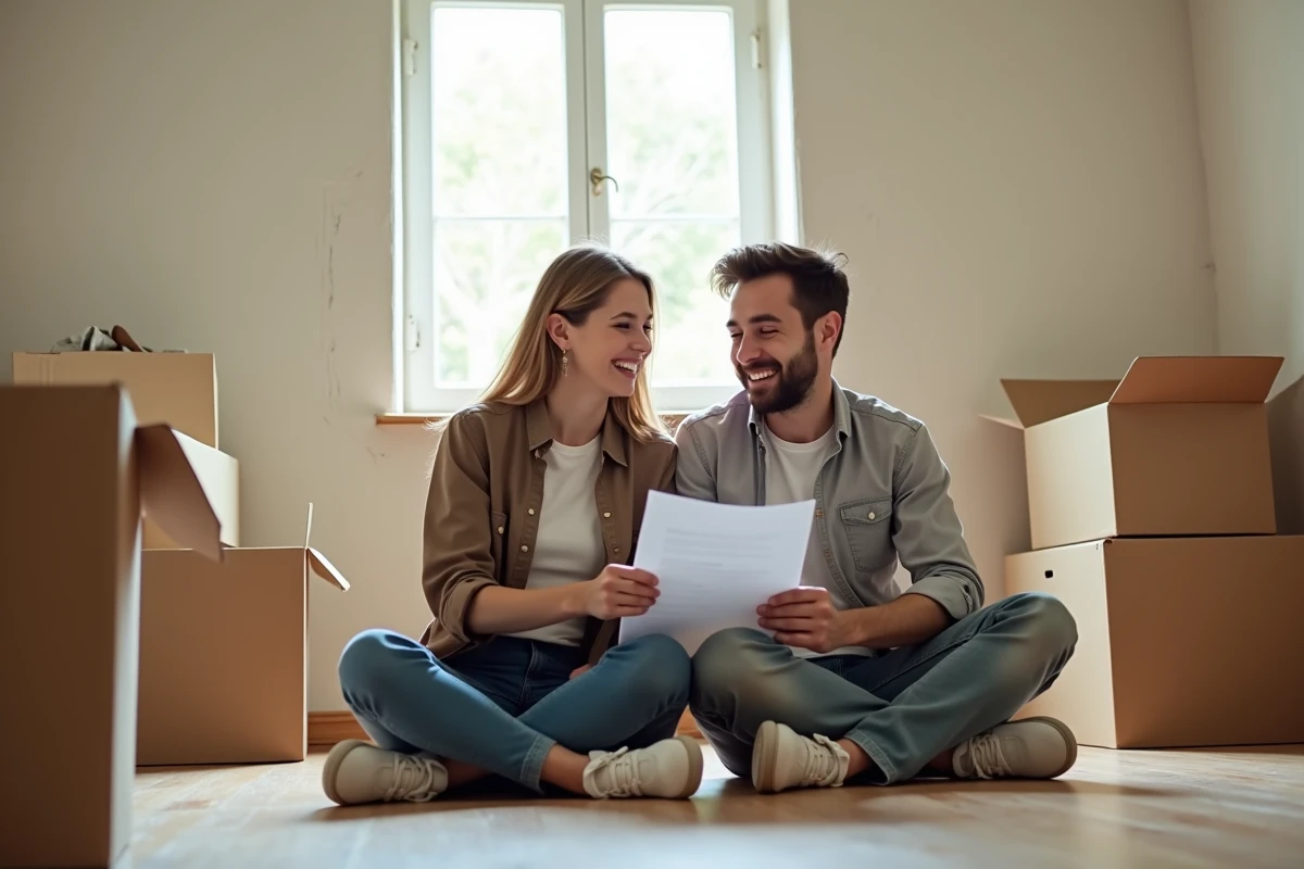 Couple emménageant dans une maison en location accessible aux petits revenus dans l'Eure 27