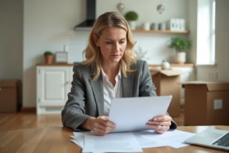 Femme d affaires en intérieur lumineux et moderne