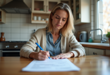 Résilier un contrat d’eau : Quand et comment procéder efficacement ? Femme d'âge moyen remplissant un formulaire d'annulation d'eau